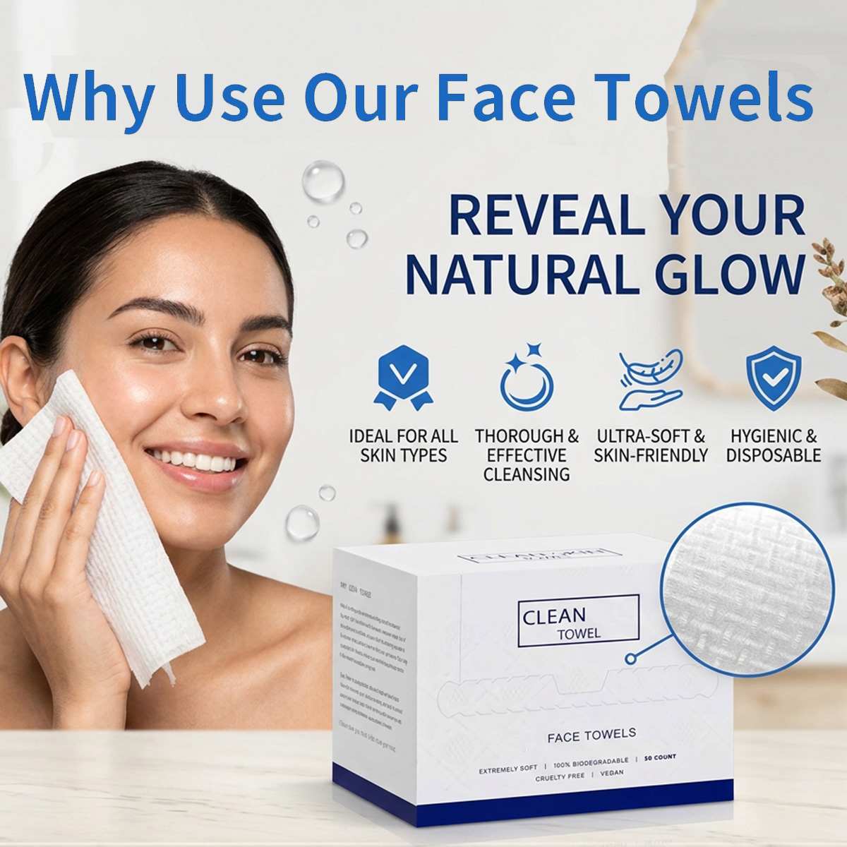 50 stuks/doos Wegwerp gezichts - Home Textiles Face Towel recensie en prijs