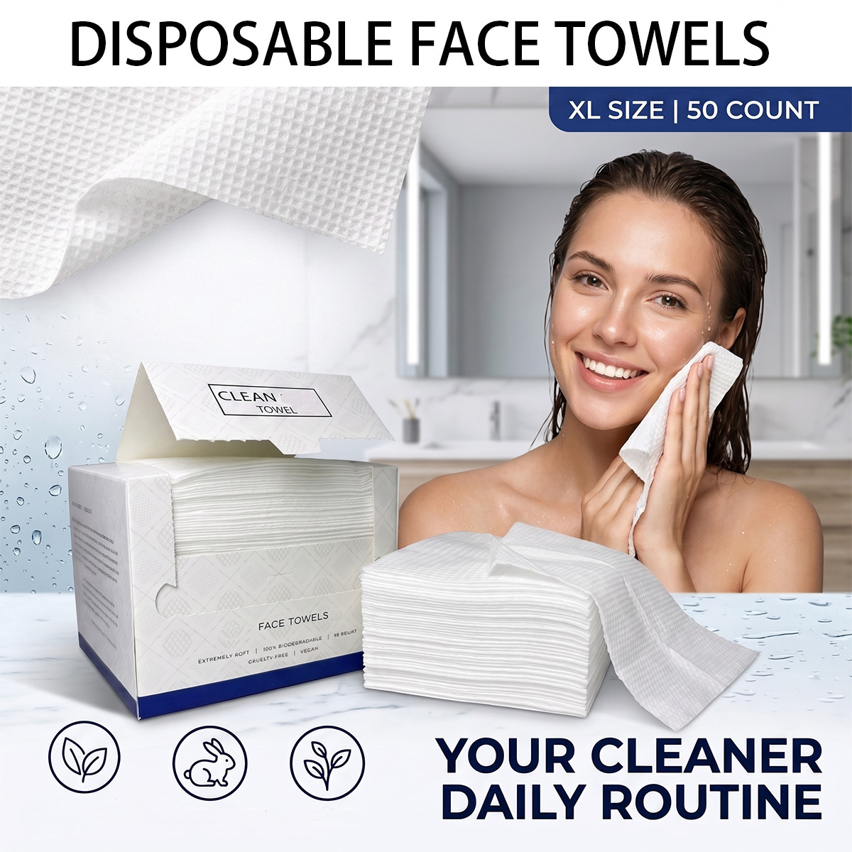50 stuks/doos Wegwerp gezichts - Home Textiles Face Towel recensie en prijs